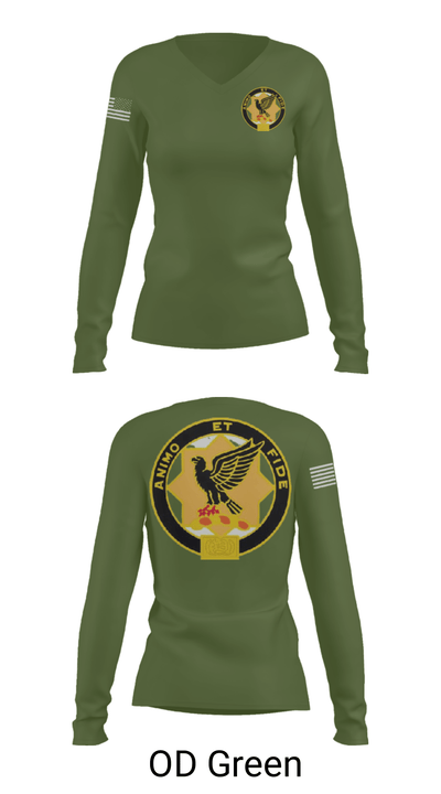 1st Squadron, 1st Cavalry Regiment 7988197 Women's Long Sleeve V-neck Shirt - 40