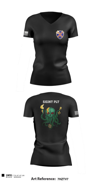 Krakens 72213128 Women's Short Sleeve V-neck Shirt - 1