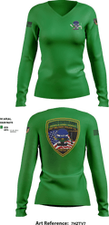 295th Military Police Company 3995140 Women's Long Sleeve V-neck Shirt - 1