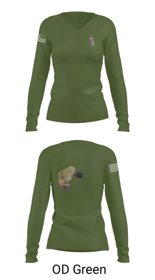 Women's Long Sleeve Vneck Shirt, , Army, Teamtime, Team time, sublimation, custom sports apparel, team uniforms, spirit wear, spiritwear, sports uniforms, custom shirts, team store, custom team store, fundraiser sports, apparel fundraiser
