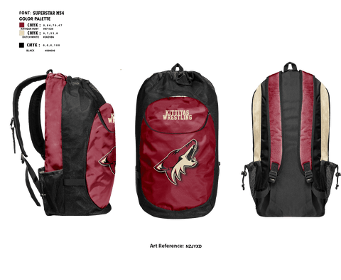 Gear Bag, Kittitas Middle School Wrestling, Wrestling, Teamtime, Team time, sublimation, custom sports apparel, team uniforms, spirit wear, spiritwear, sports uniforms, custom shirts, team store, custom team store, fundraiser sports, apparel fundraiser