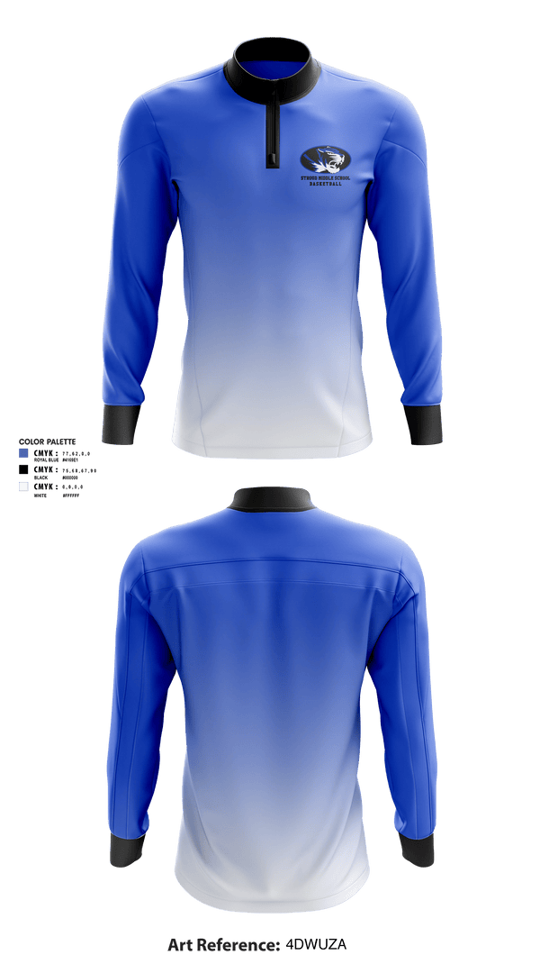Quarter Zip Jacket, Stroud Middle School, Women's Basketball, Teamtime, Team time, sublimation, custom sports apparel, team uniforms, spirit wear, spiritwear, sports uniforms, custom shirts, team store, custom team store, fundraiser sports, apparel fundraiser