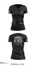 B/97th Civil Affairs Battalion (SO)(A) 80404671 Women's Short Sleeve V-neck Shirt - 2