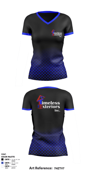 Women's Short Sleeve Vneck Shirt, Timeless exteriorsTimeless exteriors, , Teamtime, Team time, sublimation, custom sports apparel, team uniforms, spirit wear, spiritwear, sports uniforms, custom shirts, team store, custom team store, fundraiser sports, apparel fundraiser