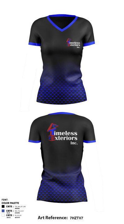 Timeless exteriorsTimeless exteriors 56371230 Women's Short Sleeve V-neck Shirt - 1