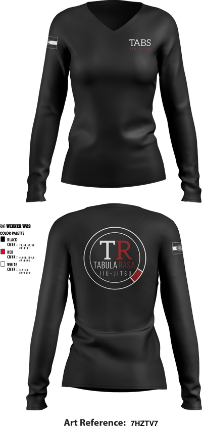 Tabula Rasa Brazilian Jiu-Jitsu 7271775 Women's Long Sleeve V-neck Shirt - 1