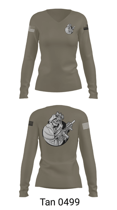 B co, 541st DSSB 85090583 Women's Long Sleeve V-neck Shirt - 41