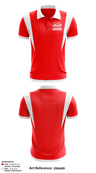 North Attleborough High School Swimming 66715277 Short Sleeve Performance Polo - undefined