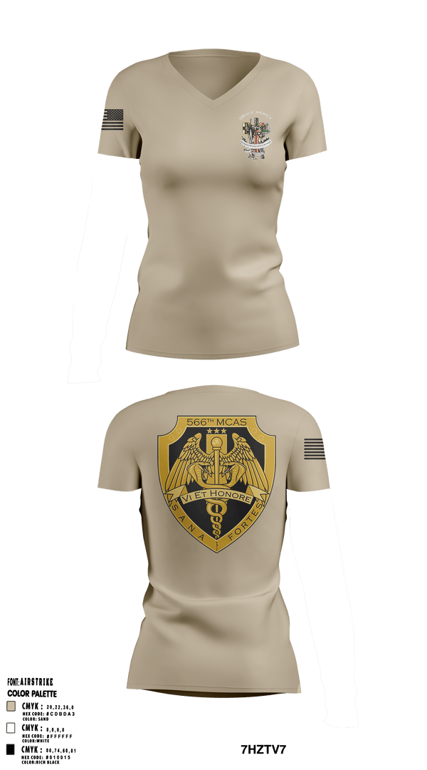 Women's Short Sleeve Vneck Shirt, 566 MCAS, Army, Teamtime, Team time, sublimation, custom sports apparel, team uniforms, spirit wear, spiritwear, sports uniforms, custom shirts, team store, custom team store, fundraiser sports, apparel fundraiser