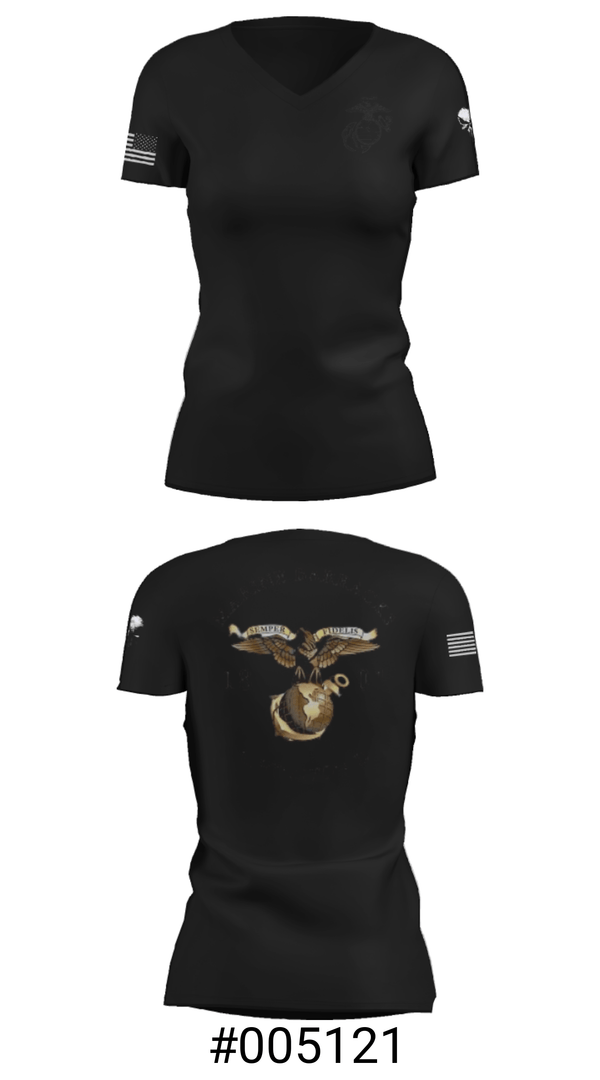 Women's Short Sleeve Vneck Shirt, , Marines, Teamtime, Team time, sublimation, custom sports apparel, team uniforms, spirit wear, spiritwear, sports uniforms, custom shirts, team store, custom team store, fundraiser sports, apparel fundraiser