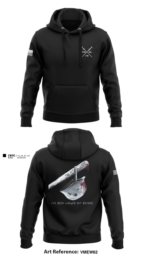 Hoodie, 2nd PLT Baseterds, National Guard, Teamtime, Team time, sublimation, custom sports apparel, team uniforms, spirit wear, spiritwear, sports uniforms, custom shirts, team store, custom team store, fundraiser sports, apparel fundraiser