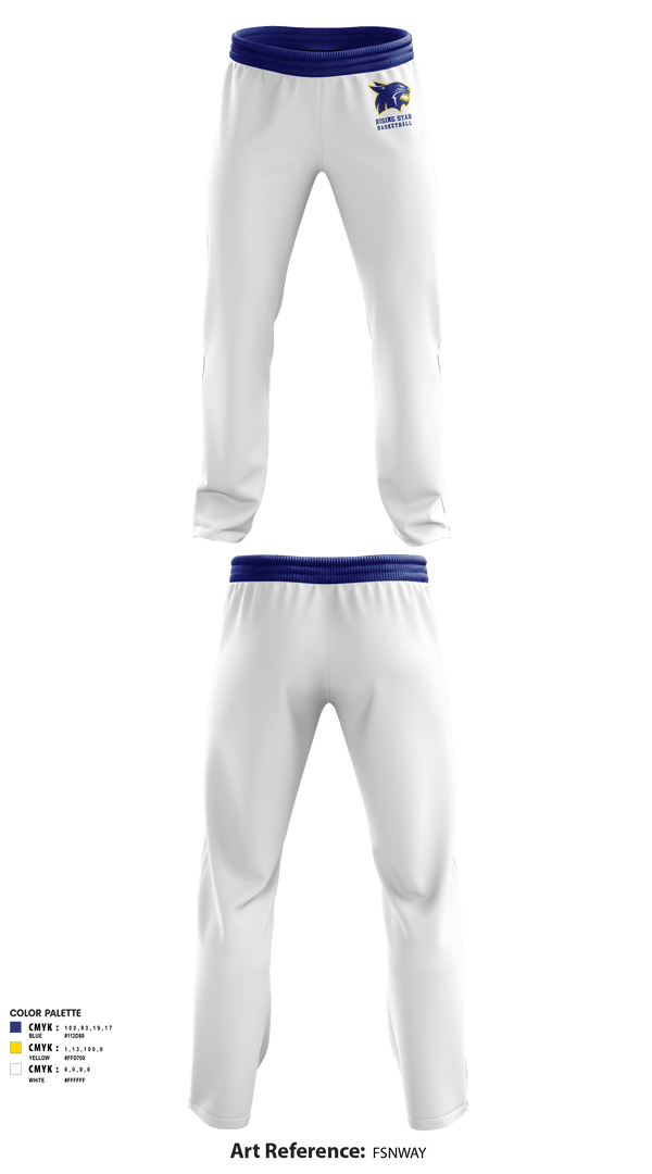 Sweatpants, Rising Star High School Basketball, Women's Basketball, Teamtime, Team time, sublimation, custom sports apparel, team uniforms, spirit wear, spiritwear, sports uniforms, custom shirts, team store, custom team store, fundraiser sports, apparel fundraiser