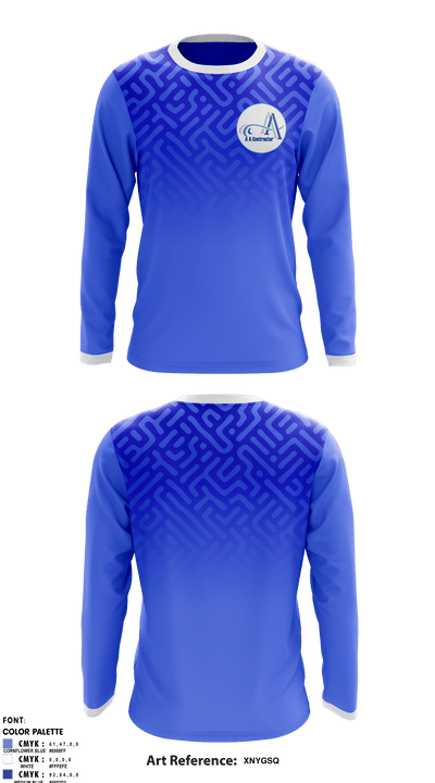 AA Contractor LLCAA Contractor LLC 41072475 Long Sleeve Performance Shirt - 1