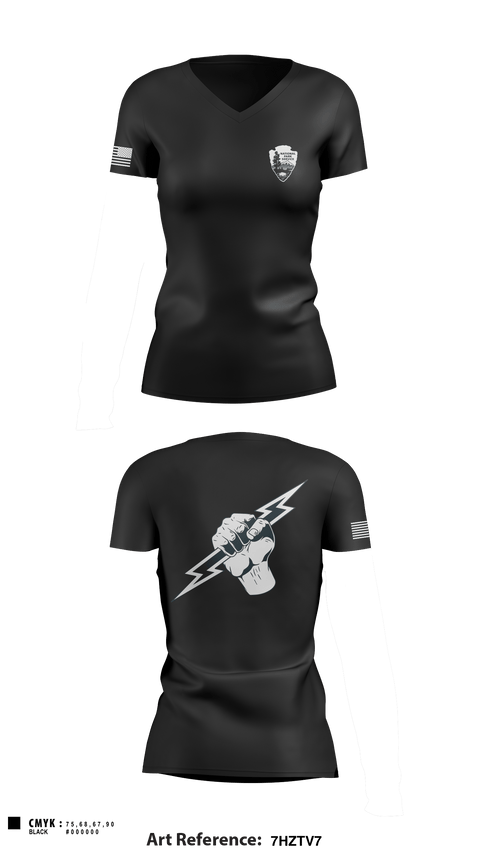 Women's Short Sleeve Vneck Shirt, Park Service, Fire Department, Teamtime, Team time, sublimation, custom sports apparel, team uniforms, spirit wear, spiritwear, sports uniforms, custom shirts, team store, custom team store, fundraiser sports, apparel fundraiser