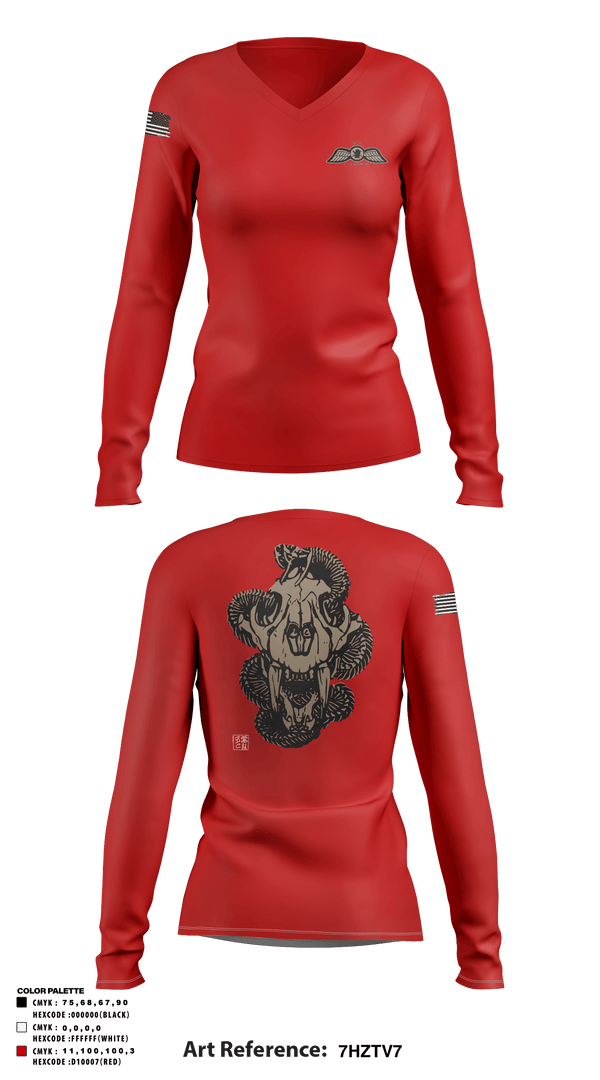 Women's Long Sleeve Vneck Shirt, , Army, Teamtime, Team time, sublimation, custom sports apparel, team uniforms, spirit wear, spiritwear, sports uniforms, custom shirts, team store, custom team store, fundraiser sports, apparel fundraiser