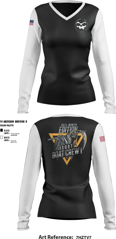 SUDT GAMING 90461587 Women's Long Sleeve V-neck Shirt - 2