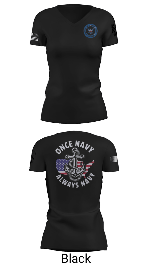 Women's Short Sleeve Vneck Shirt, , Navy, Teamtime, Team time, sublimation, custom sports apparel, team uniforms, spirit wear, spiritwear, sports uniforms, custom shirts, team store, custom team store, fundraiser sports, apparel fundraiser