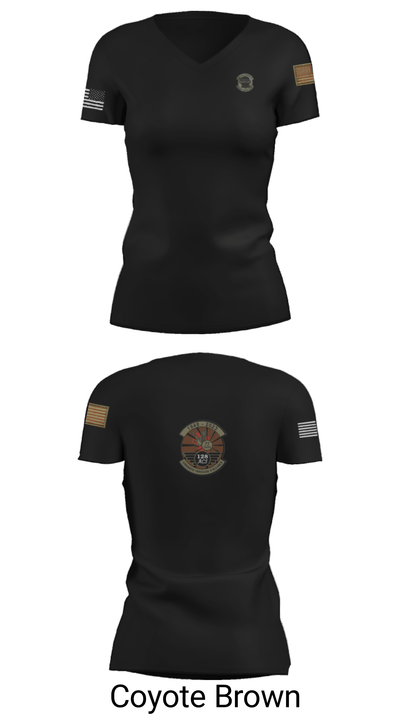 128th Air Control Squadron 4875965 Women's Short Sleeve V-neck Shirt - 20