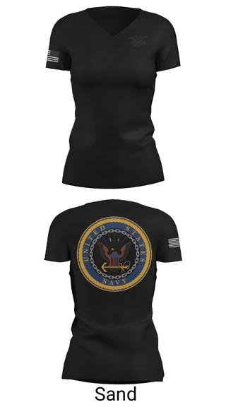 Women's Short Sleeve Vneck Shirt, , Navy, Teamtime, Team time, sublimation, custom sports apparel, team uniforms, spirit wear, spiritwear, sports uniforms, custom shirts, team store, custom team store, fundraiser sports, apparel fundraiser