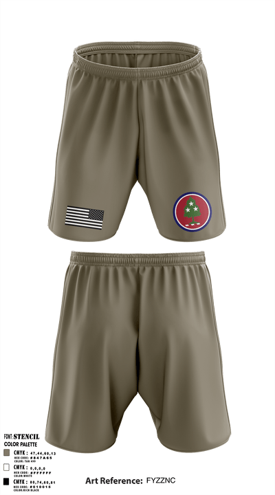 30th Troop Command 1256975 Athletic Shorts With Pockets - 1