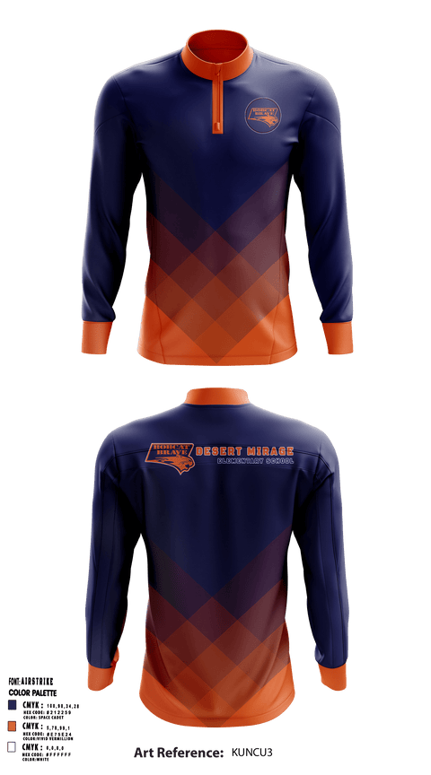 Quarter Zip Jacket, Desert Mirage Elementary School, Spirit Store, Teamtime, Team time, sublimation, custom sports apparel, team uniforms, spirit wear, spiritwear, sports uniforms, custom shirts, team store, custom team store, fundraiser sports, apparel fundraiser