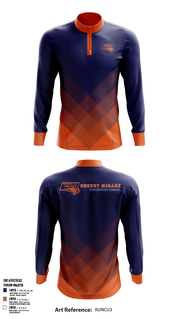 Quarter Zip Jacket, Desert Mirage Elementary School, Spirit Store, Teamtime, Team time, sublimation, custom sports apparel, team uniforms, spirit wear, spiritwear, sports uniforms, custom shirts, team store, custom team store, fundraiser sports, apparel fundraiser