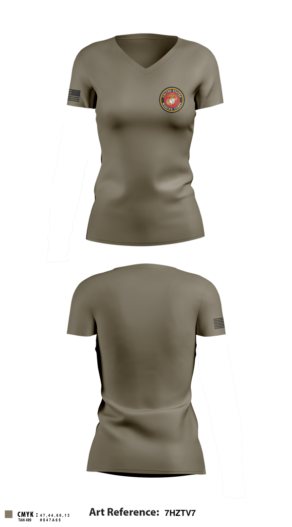 Women's Short Sleeve Vneck Shirt, 3rd Battalion 6th Marines Kilo Company, Marines, Teamtime, Team time, sublimation, custom sports apparel, team uniforms, spirit wear, spiritwear, sports uniforms, custom shirts, team store, custom team store, fundraiser sports, apparel fundraiser