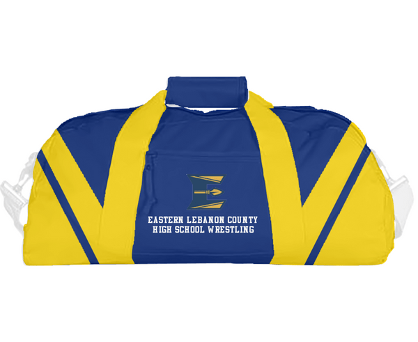 Duffle Bag, Eastern Lebanon County High School Wrestling, Wrestling, Teamtime, Team time, sublimation, custom sports apparel, team uniforms, spirit wear, spiritwear, sports uniforms, custom shirts, team store, custom team store, fundraiser sports, apparel fundraiser