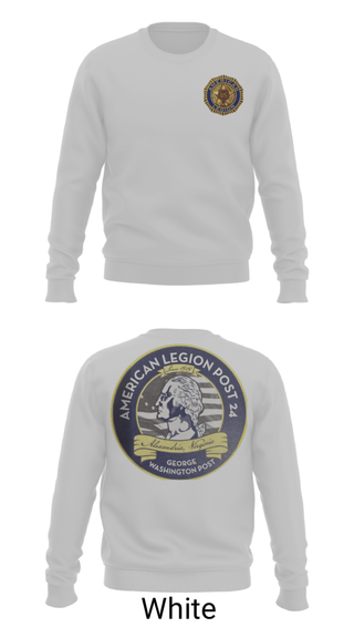 Crew Neck Sweatshirt, American Legion Post 24, , Teamtime, Team time, sublimation, custom sports apparel, team uniforms, spirit wear, spiritwear, sports uniforms, custom shirts, team store, custom team store, fundraiser sports, apparel fundraiser