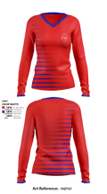 Extige 98167829 Women's Long Sleeve V-neck Shirt - 1