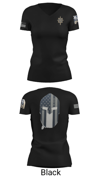 Women's Short Sleeve Vneck Shirt, , National Guard, Teamtime, Team time, sublimation, custom sports apparel, team uniforms, spirit wear, spiritwear, sports uniforms, custom shirts, team store, custom team store, fundraiser sports, apparel fundraiser