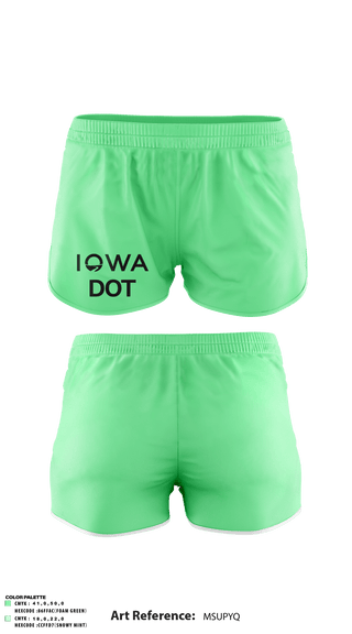 Women's Shorts, Iowa DOT, , Teamtime, Team time, sublimation, custom sports apparel, team uniforms, spirit wear, spiritwear, sports uniforms, custom shirts, team store, custom team store, fundraiser sports, apparel fundraiser