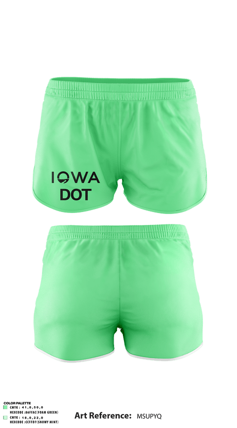 Women's Shorts, Iowa DOT, , Teamtime, Team time, sublimation, custom sports apparel, team uniforms, spirit wear, spiritwear, sports uniforms, custom shirts, team store, custom team store, fundraiser sports, apparel fundraiser