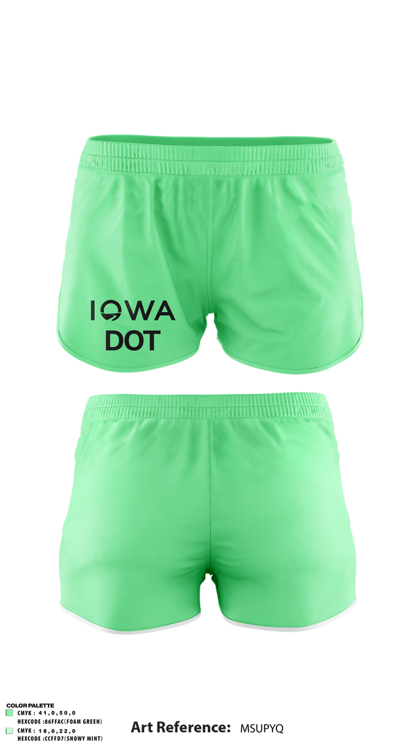 Women's Shorts, Iowa DOT, , Teamtime, Team time, sublimation, custom sports apparel, team uniforms, spirit wear, spiritwear, sports uniforms, custom shirts, team store, custom team store, fundraiser sports, apparel fundraiser
