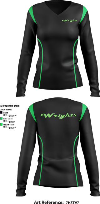 Women's Long Sleeve Vneck Shirt, Wrights road service, , Teamtime, Team time, sublimation, custom sports apparel, team uniforms, spirit wear, spiritwear, sports uniforms, custom shirts, team store, custom team store, fundraiser sports, apparel fundraiser