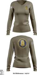 United States Federal Reserve Police 30952270 Women's Long Sleeve V-neck Shirt - 1