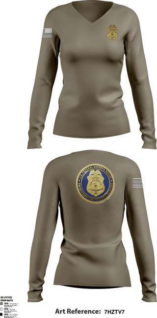 Women's Long Sleeve Vneck Shirt, , Police, Teamtime, Team time, sublimation, custom sports apparel, team uniforms, spirit wear, spiritwear, sports uniforms, custom shirts, team store, custom team store, fundraiser sports, apparel fundraiser