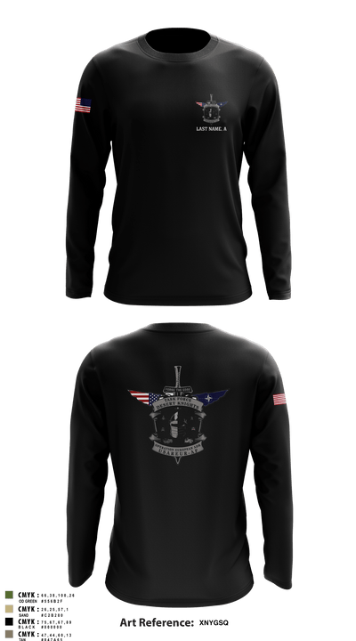 Task Force Desert Knights 21823291 Long Sleeve Performance Shirt - 52