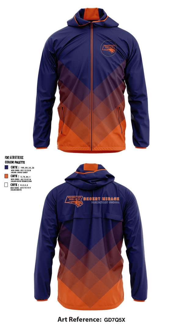 Windbreaker, Desert Mirage Elementary School, Spirit Store, Teamtime, Team time, sublimation, custom sports apparel, team uniforms, spirit wear, spiritwear, sports uniforms, custom shirts, team store, custom team store, fundraiser sports, apparel fundraiser