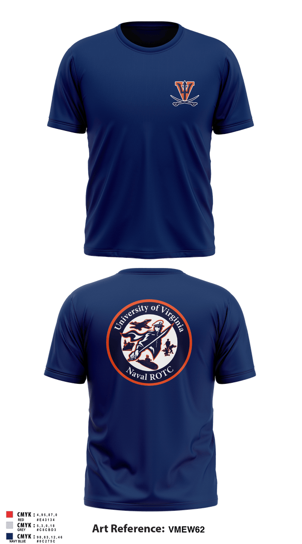 Short Sleeve Performance Shirt, University of Virginia NROTC, Navy, Teamtime, Team time, sublimation, custom sports apparel, team uniforms, spirit wear, spiritwear, sports uniforms, custom shirts, team store, custom team store, fundraiser sports, apparel fundraiser