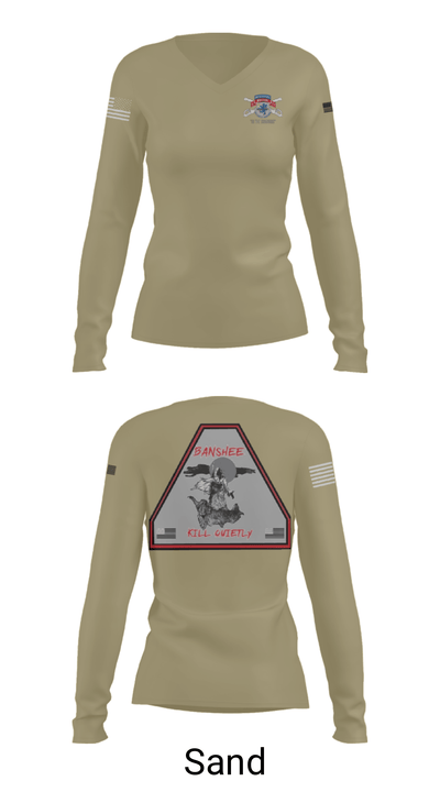 3-71 Cav 93669084 Women's Long Sleeve V-neck Shirt - 41