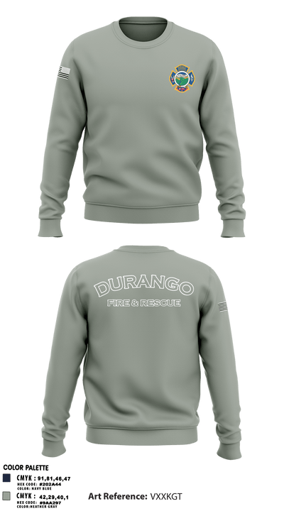 Durango Fire Protection District 71199400 Crew Neck Sweatshirt - 5