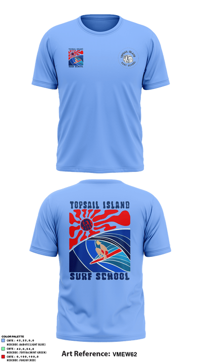 Topsail Island Surf School 81883035 Short Sleeve Performance Shirt - 3