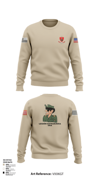 Crew Neck Sweatshirt, , Army, Teamtime, Team time, sublimation, custom sports apparel, team uniforms, spirit wear, spiritwear, sports uniforms, custom shirts, team store, custom team store, fundraiser sports, apparel fundraiser