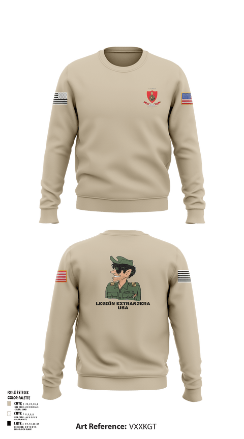 Crew Neck Sweatshirt, , Army, Teamtime, Team time, sublimation, custom sports apparel, team uniforms, spirit wear, spiritwear, sports uniforms, custom shirts, team store, custom team store, fundraiser sports, apparel fundraiser