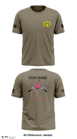 Short Sleeve Performance Shirt, Flamingo Co F 3/485 IN, Army, Teamtime, Team time, sublimation, custom sports apparel, team uniforms, spirit wear, spiritwear, sports uniforms, custom shirts, team store, custom team store, fundraiser sports, apparel fundraiser