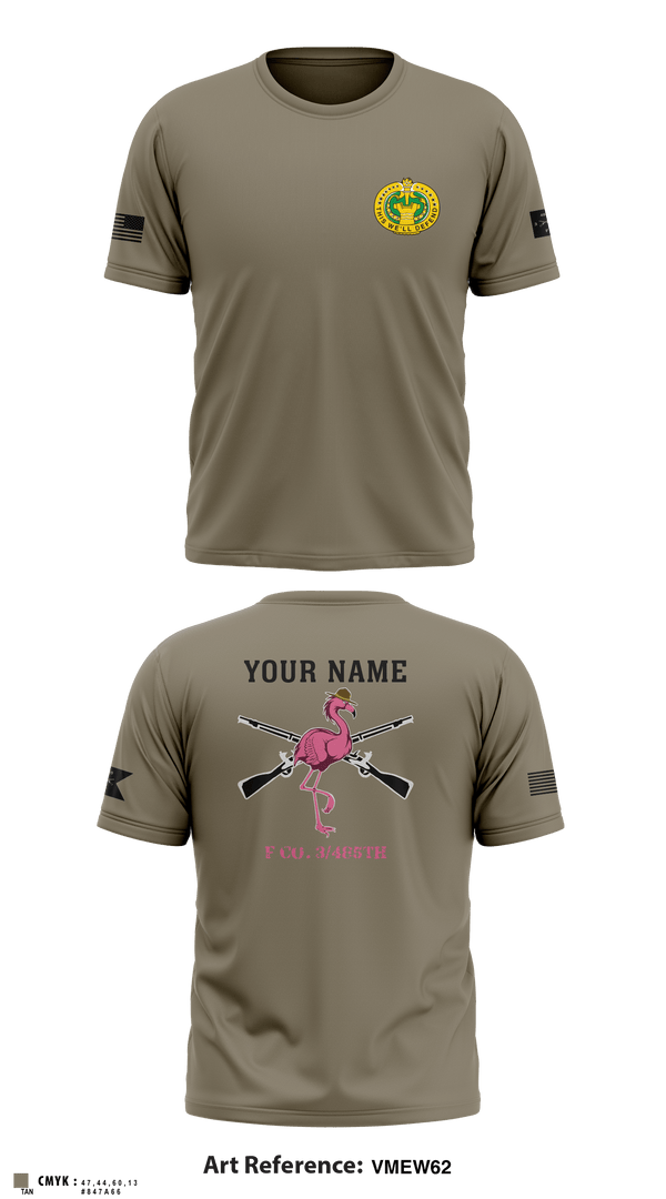 Short Sleeve Performance Shirt, Flamingo Co F 3/485 IN, Army, Teamtime, Team time, sublimation, custom sports apparel, team uniforms, spirit wear, spiritwear, sports uniforms, custom shirts, team store, custom team store, fundraiser sports, apparel fundraiser