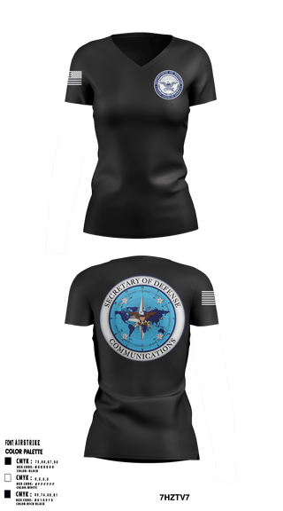 Women's Short Sleeve Vneck Shirt, , Air Force, Teamtime, Team time, sublimation, custom sports apparel, team uniforms, spirit wear, spiritwear, sports uniforms, custom shirts, team store, custom team store, fundraiser sports, apparel fundraiser