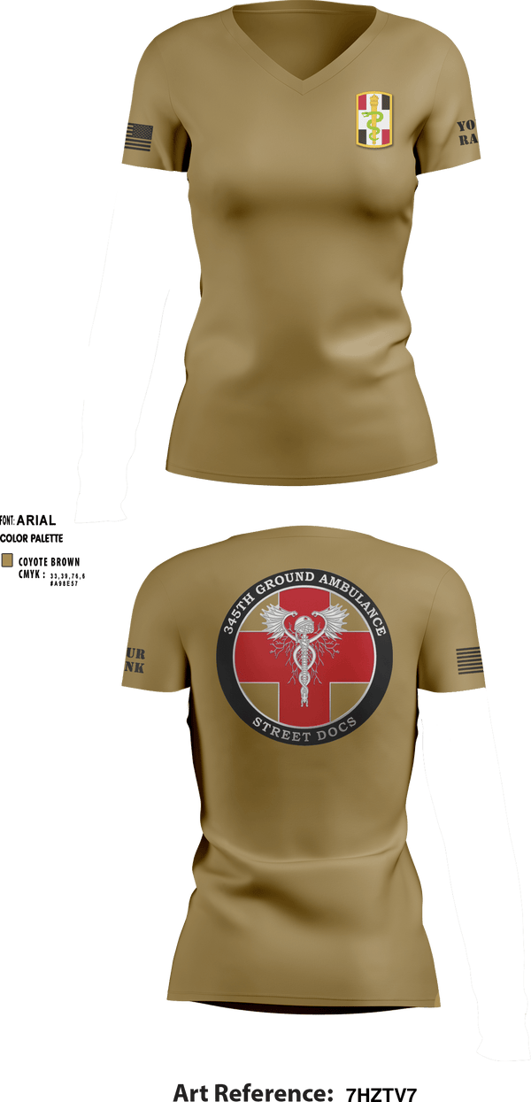 Women's Short Sleeve Vneck Shirt, , Army, Teamtime, Team time, sublimation, custom sports apparel, team uniforms, spirit wear, spiritwear, sports uniforms, custom shirts, team store, custom team store, fundraiser sports, apparel fundraiser