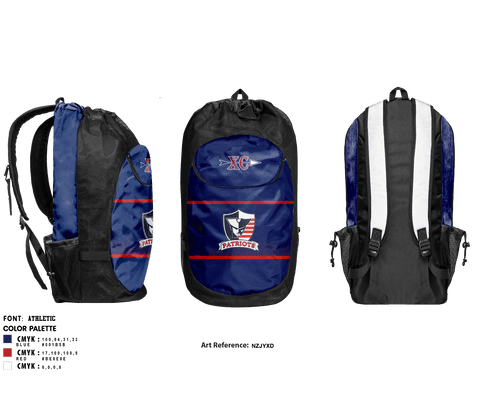 Gear Bag, Veterans Memorial HS Cross Country, Cross Country, Teamtime, Team time, sublimation, custom sports apparel, team uniforms, spirit wear, spiritwear, sports uniforms, custom shirts, team store, custom team store, fundraiser sports, apparel fundraiser